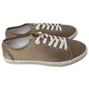 Jack Rogers Lia Women's Size 9 Gold Satin Lace-Up Casual And Fashion Sneakers